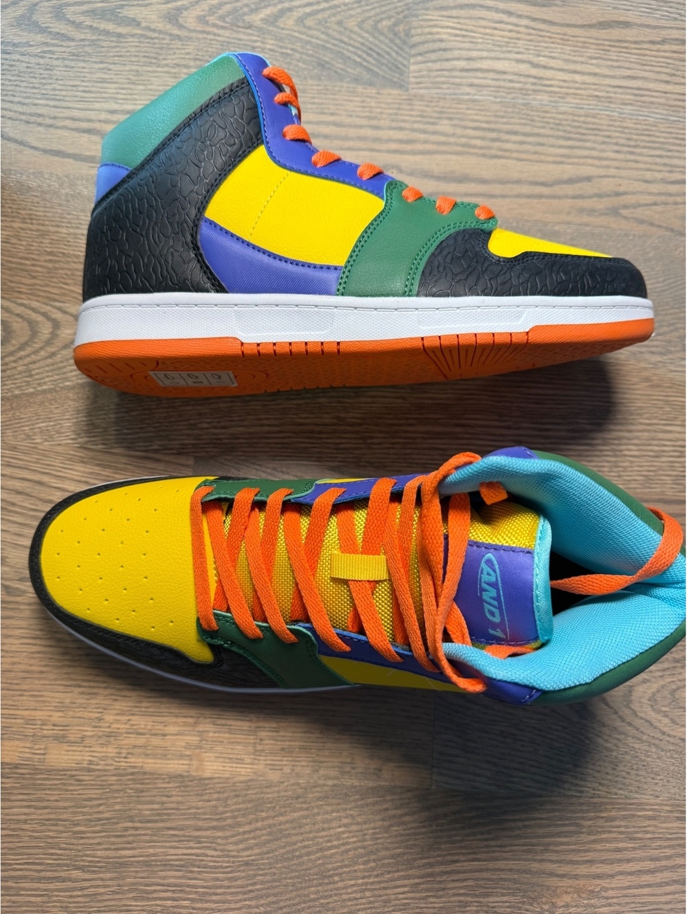 AND1 Multicolor High-Top Sneakers Size 9